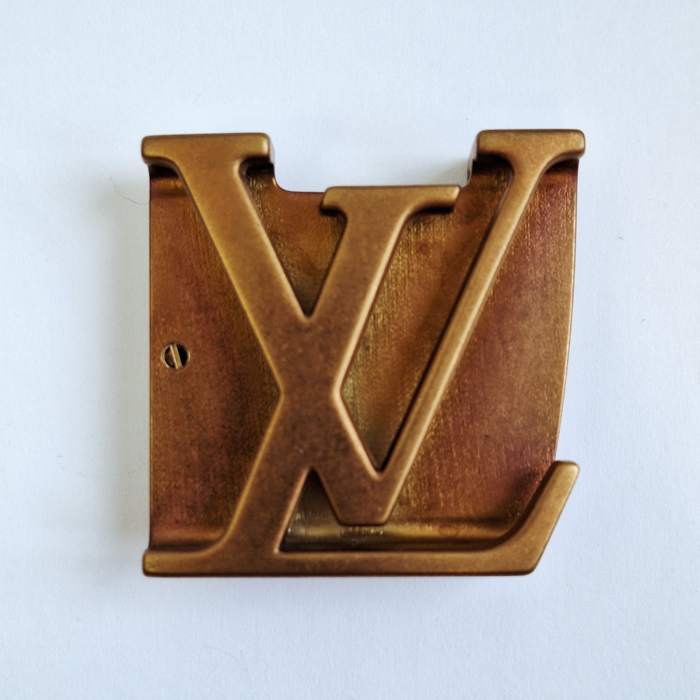 Authentic Louis Vuitton belt buckle in vintage Utah finish
